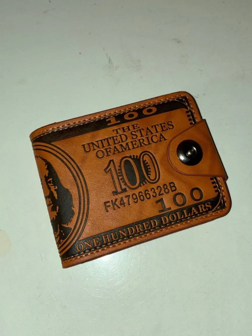 Men's US 100 Dollar Wallet PU Leather Bill Money Billfold Card Holder - New